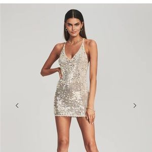 Retrofete Elliana sequin crochet dress white size Xs/s brand new, sold out